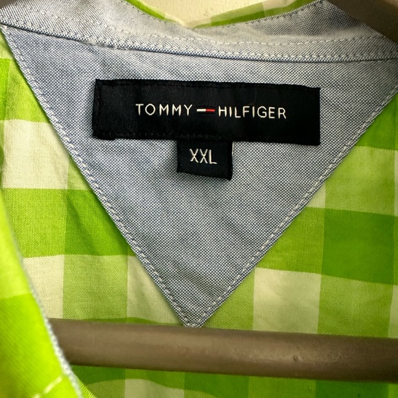 Tommy Hilfiger Green Check Men's Button Down shirt - Picture 2 of 4